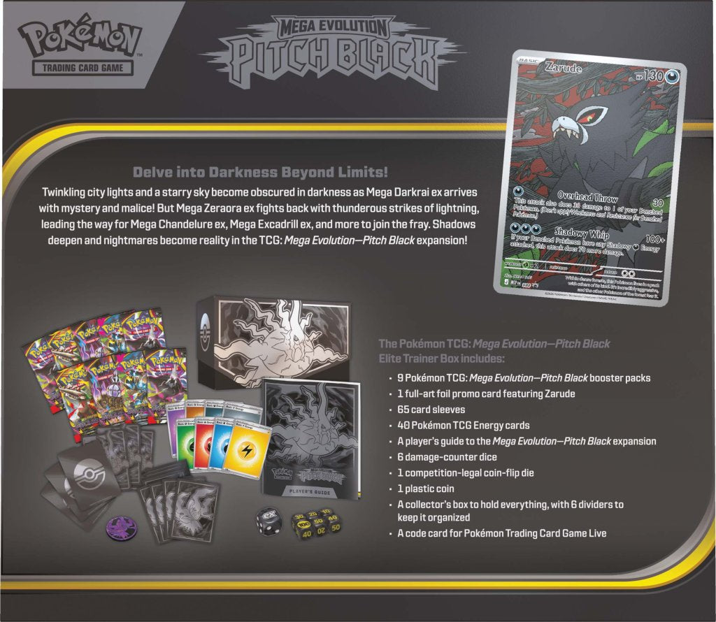 Pokémon TCG: Mega Evolution— Pitch Black Elite Trainer Box