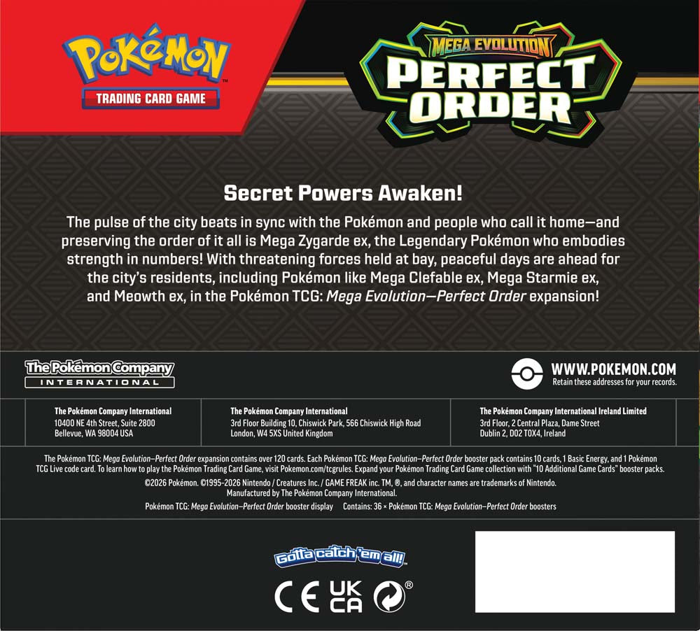 Pokémon TCG: Mega Evolution-Perfect Order Booster Box （36P）【PreOrder】