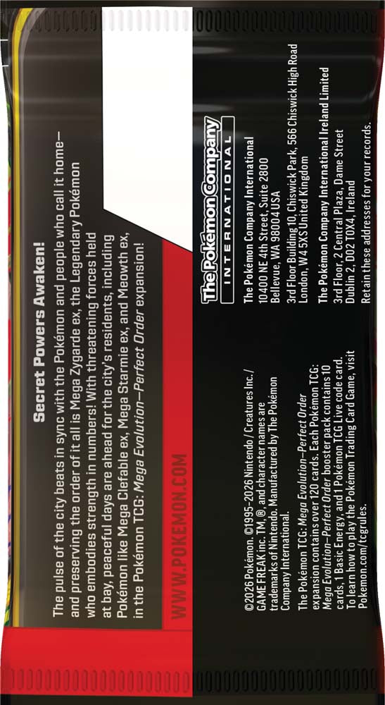 Pokémon TCG: Mega Evolution-Perfect Order Booster Box （36P）【PreOrder】