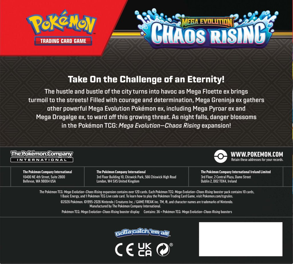 Pokémon TCG: Mega Evolution Chaos Rising Booster Box 36P