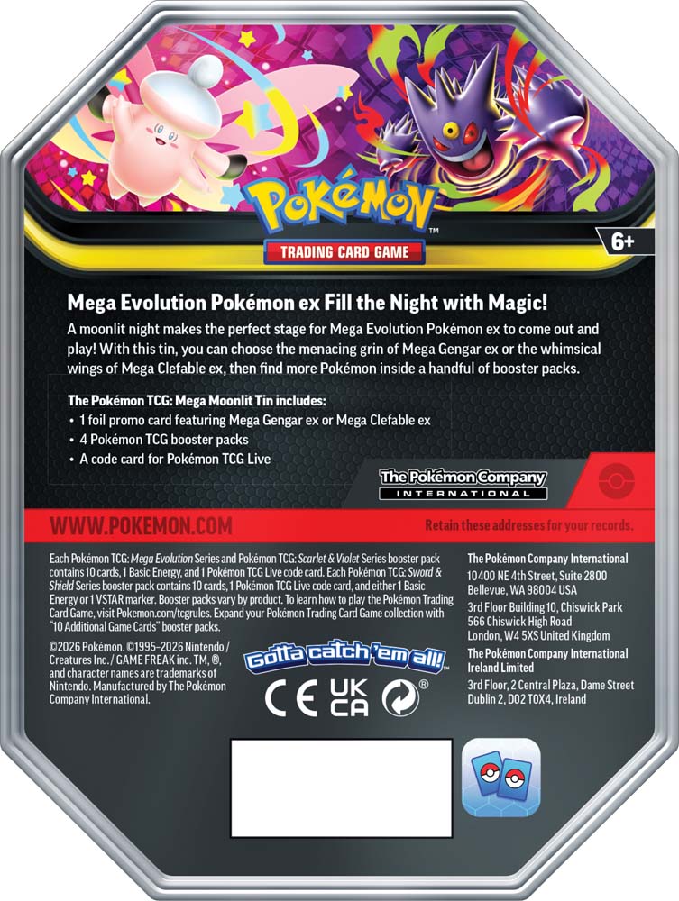 Pokemon TCG: Mega Moonlight Tin【PreOrder】