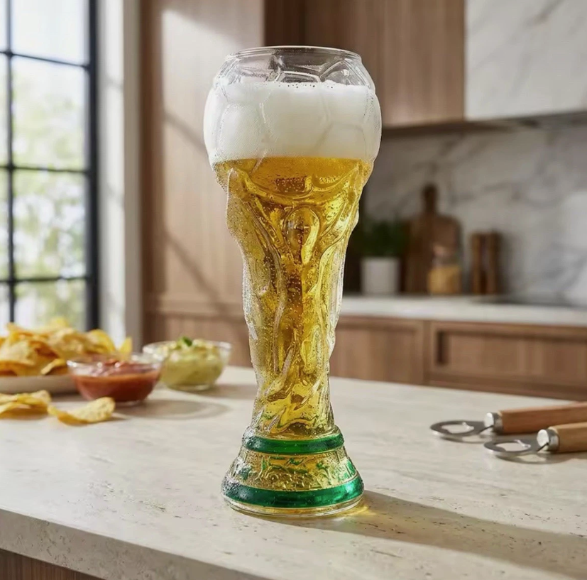 World Cup 2026 Trophy Beer Glass for Game Day, Man Cave & Football Fan 500ml